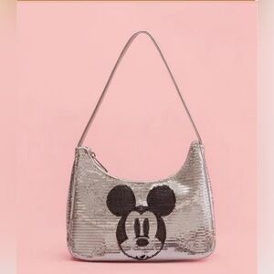 Disney x Forever 21 Silver Sequin Mickey Mouse Shoulder Bag